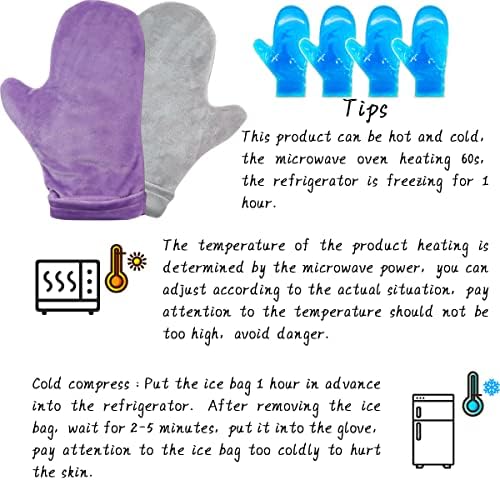 כפפות לטיפול ביד חם וקור, חבילת קרח יד, קרח וטיפול בחום כאבים הקלה על כפפות | מיקרוגל הניתן להקפאה, דלקת